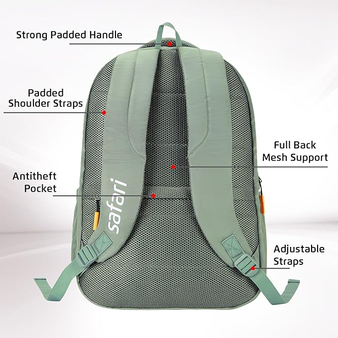 Safari Quadro 4 43L Casual Backpack with Armor Base and Antitheft Pocket