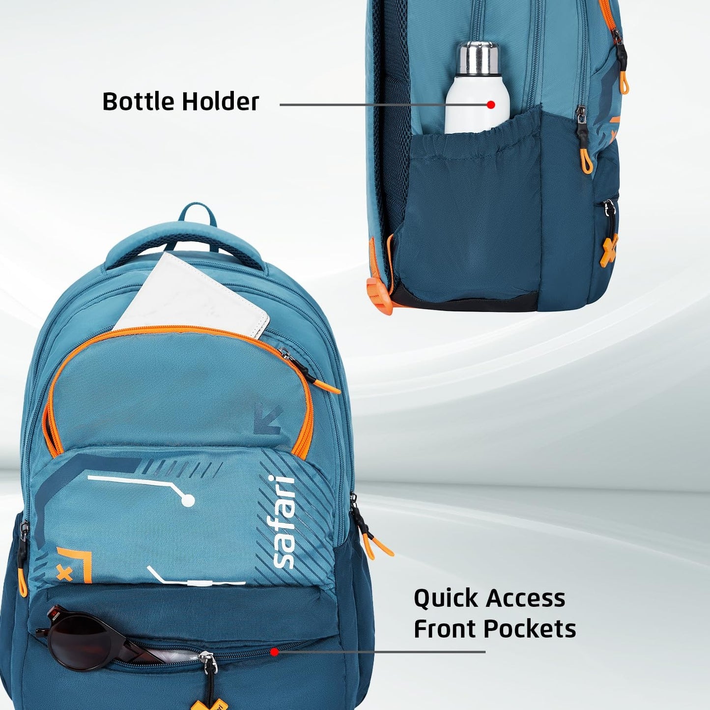 Safari Bonus 37L Casual Backpack with Armor Base, Detachable Freebie Sling Bag