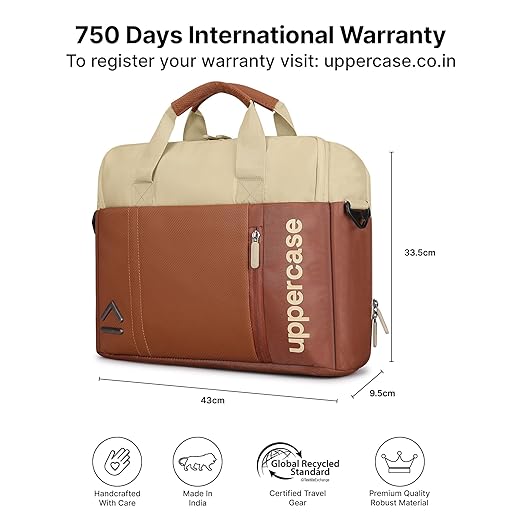 Uppercase 14L Omega 02 Professional Laptop Messenger Bag | upto 15.6''| 3x More Water Resistant