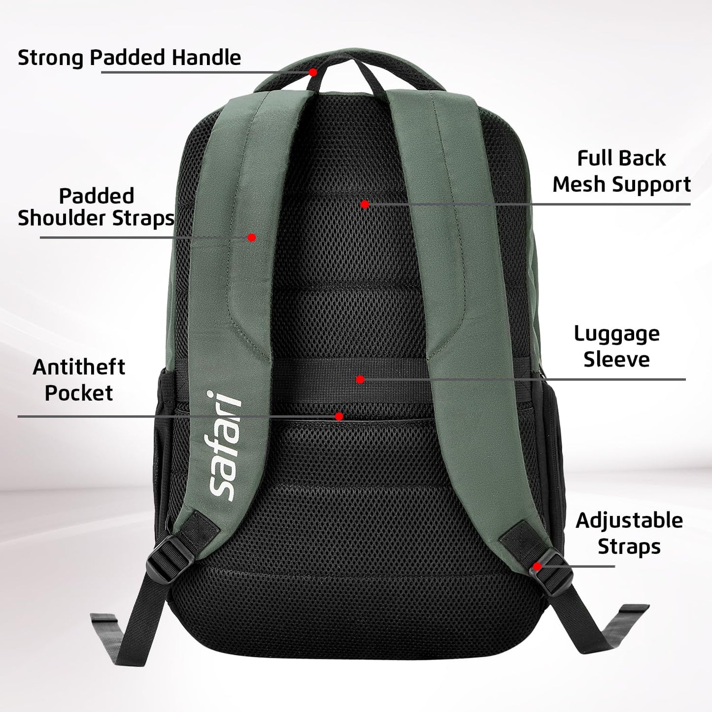 Safari Spade 2 34L Formal Laptop Backpack with Raincover