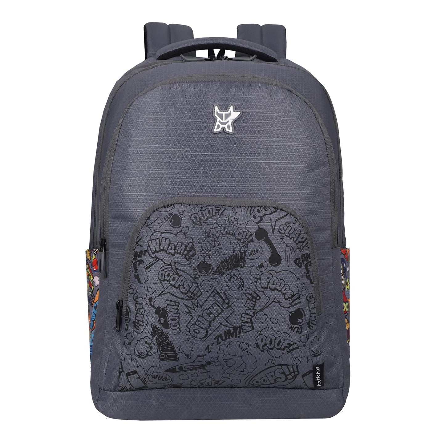 Arctic Fox Comic Castel Rock School Backpack for Boys and Girls- 33 Liters