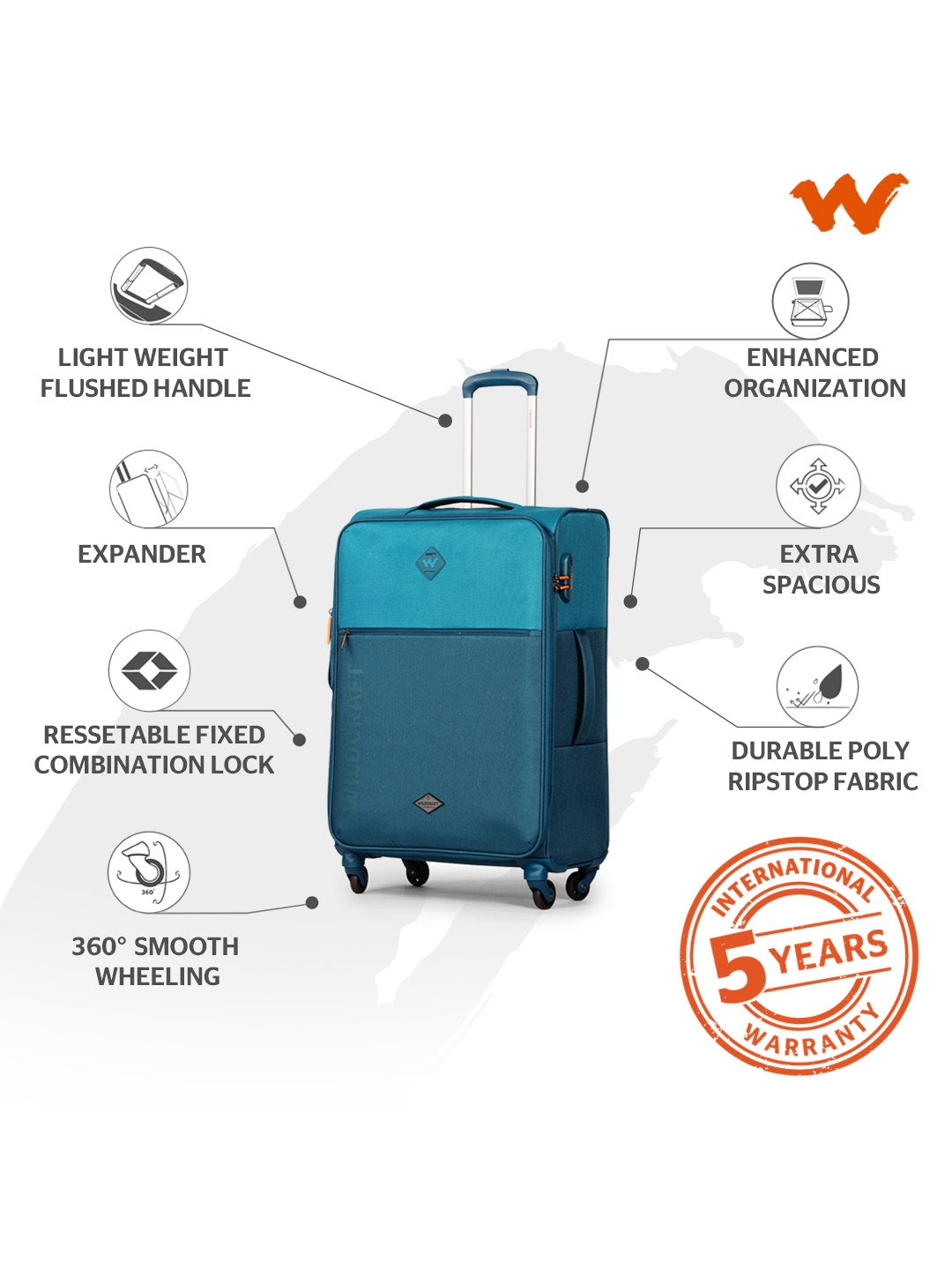 Wildcraft Dune Soft Trolley Suitcase (12709)