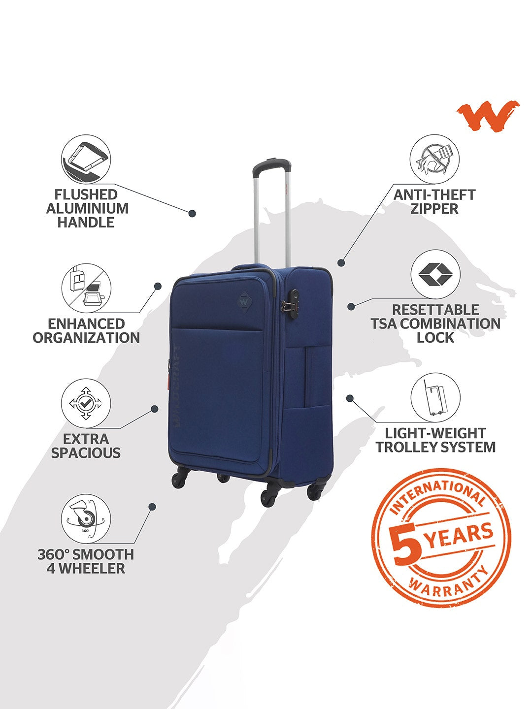 Wildcraft Spectra Soft Trolley Suitcase (12842)