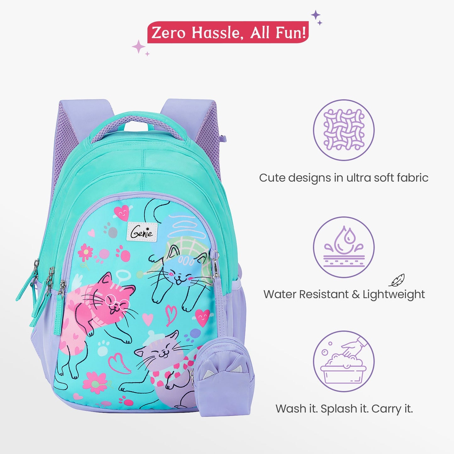 Purrfect Small Backpack for Kids-20L