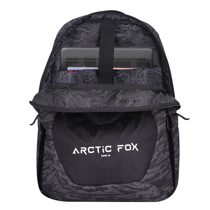 Arctic Fox Samurai Black Laptop Backpack-35 Ltr