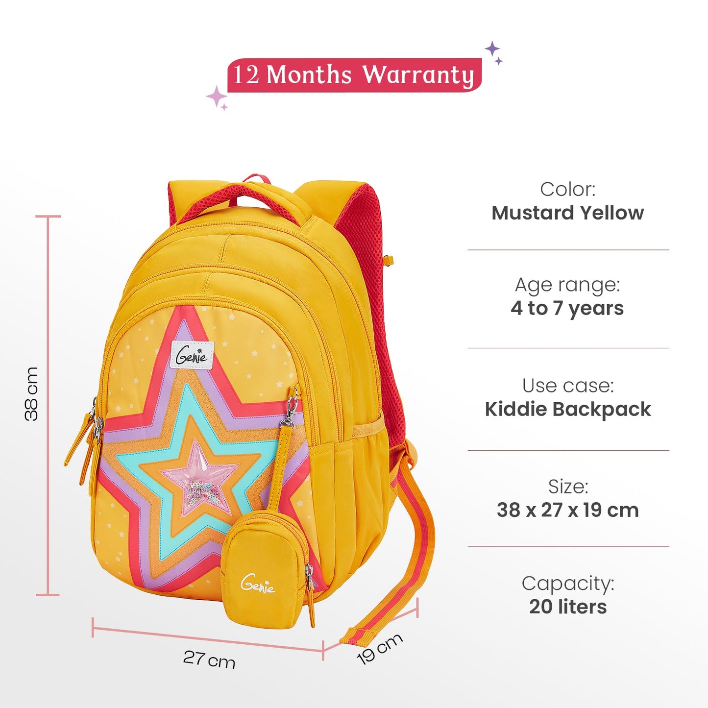 Popstar Small Backpack for Kids-20L