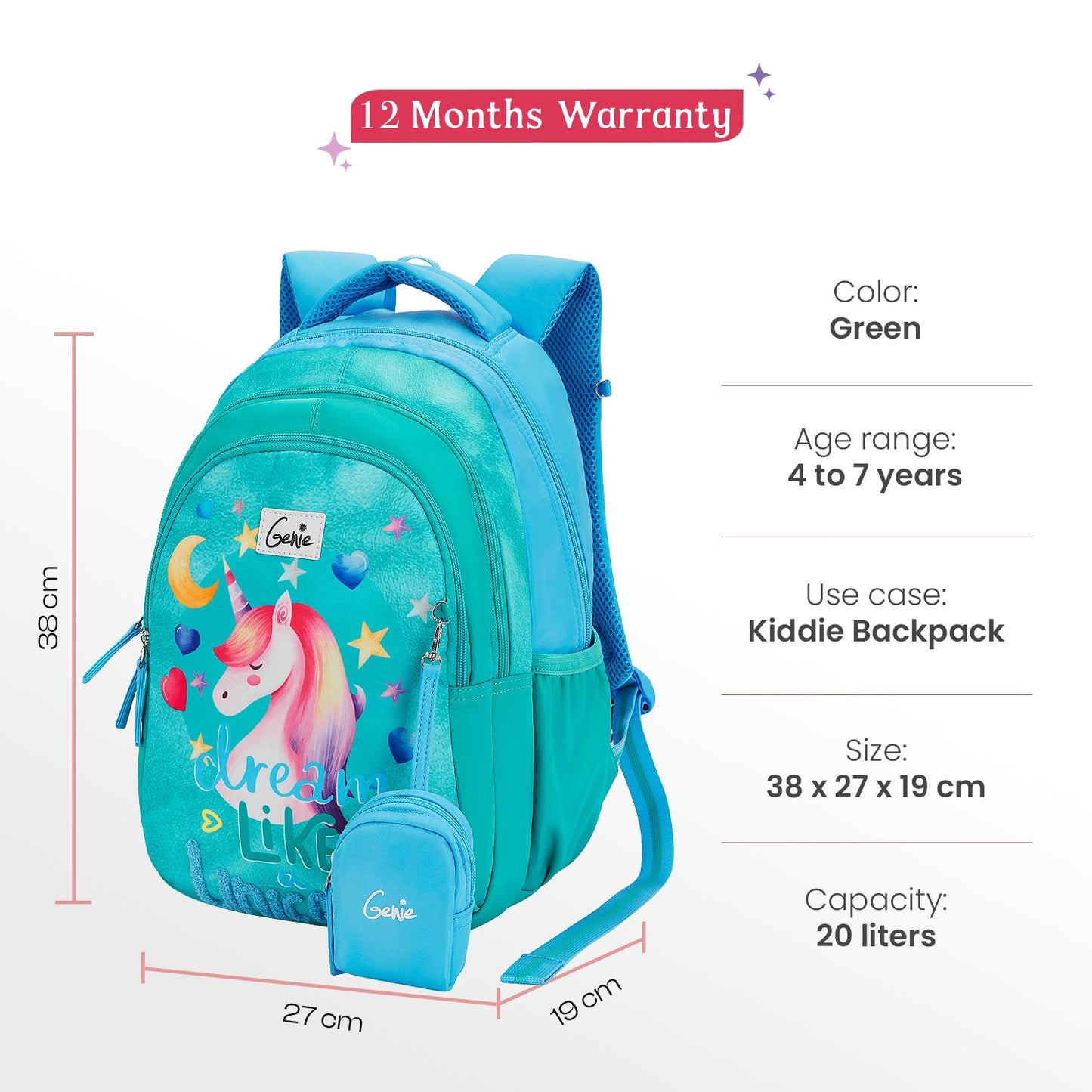 Unicorndream Small Backpack for Kids-20L