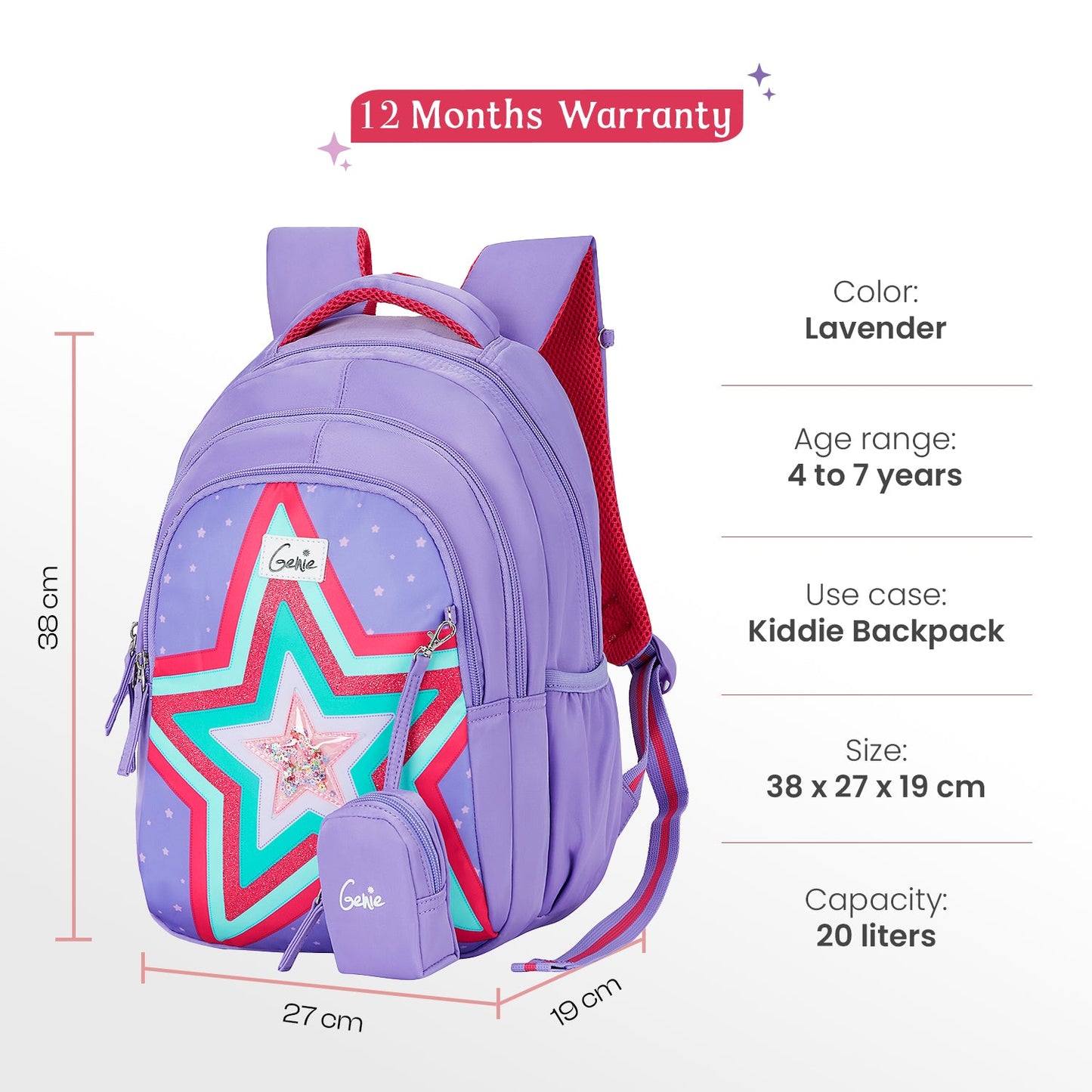 Popstar Small Backpack for Kids-20L