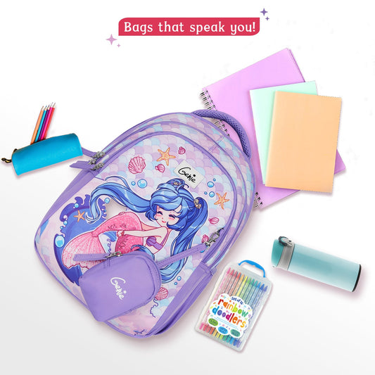 Genie Mermaid Small Backpack for Kids-20L