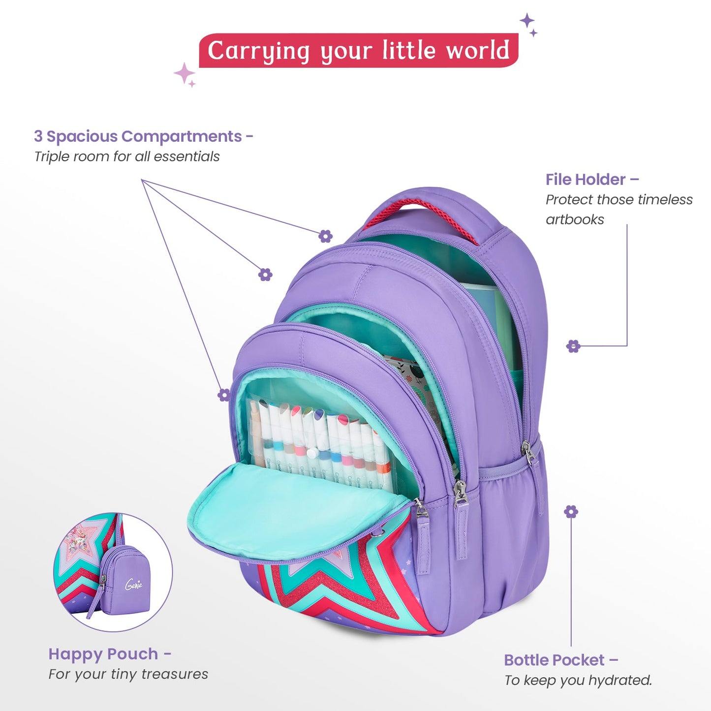 Popstar Small Backpack for Kids-20L