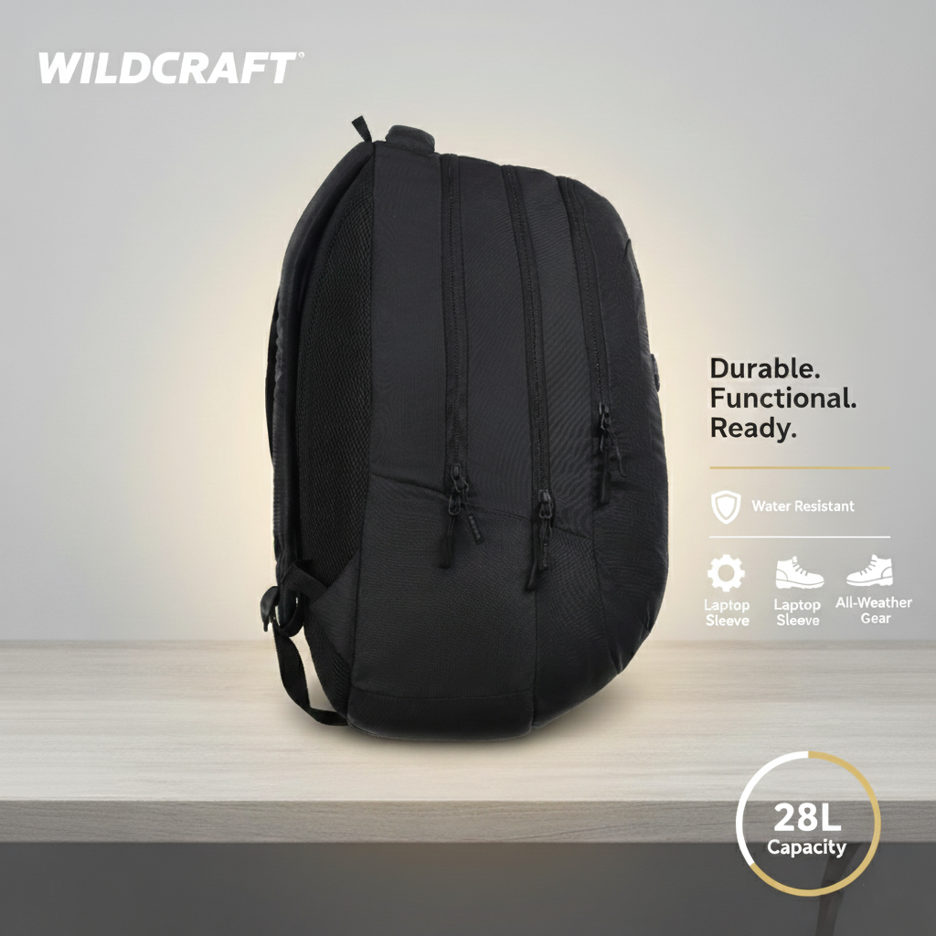 Wildcraft Power Laptop Backpack 34L Travel/School/College/Office Bag For Men & Women