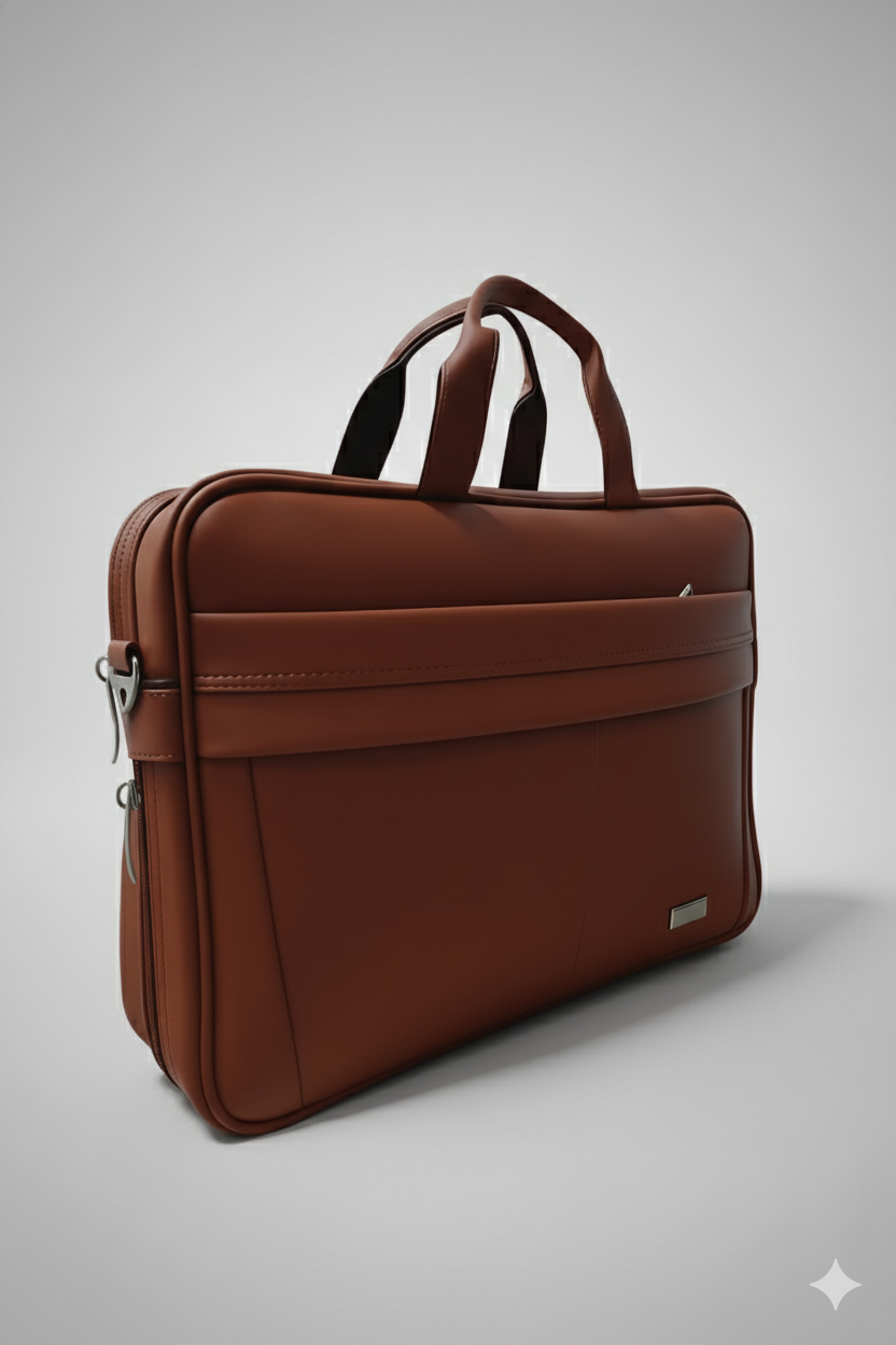 Dhariwal EB-621 Executive Leather Laptop Bag Men & Women  – Classic Brown Elegance