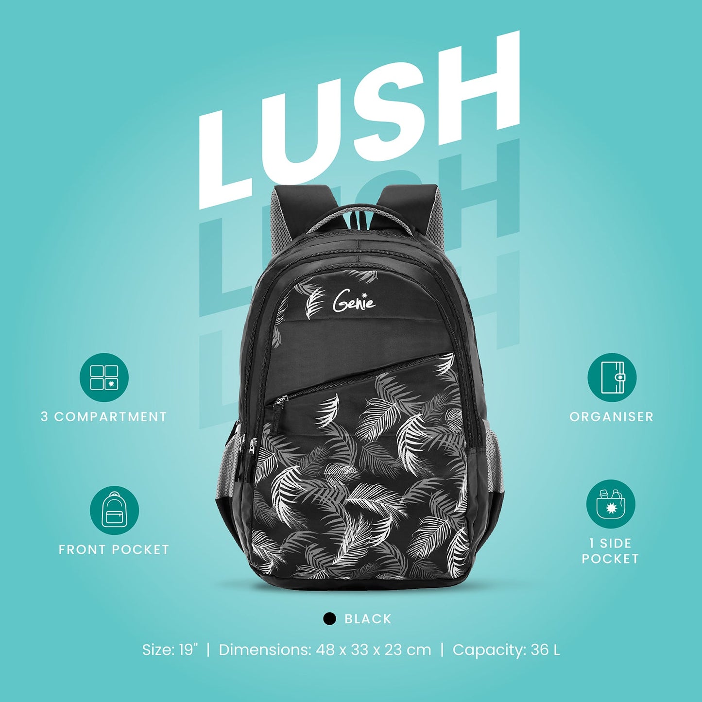 Genie Lush 19 Inch Backpack