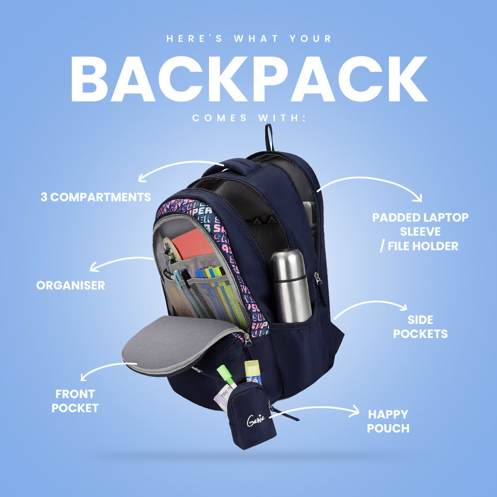 Genie Sass 19 Inch Maximum Volume Laptop Backpack With Rain Cover