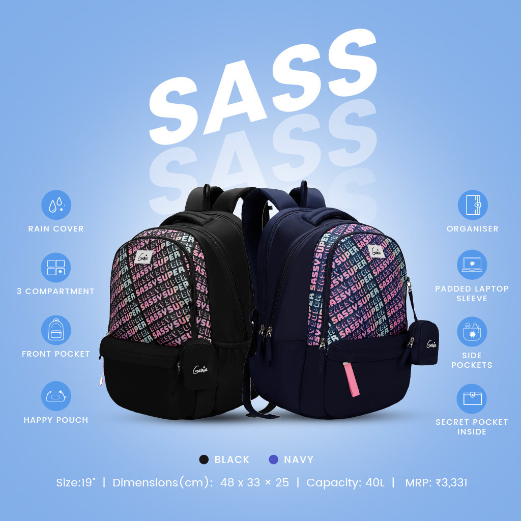 Sass Laptop and Raincover Backpack-36L