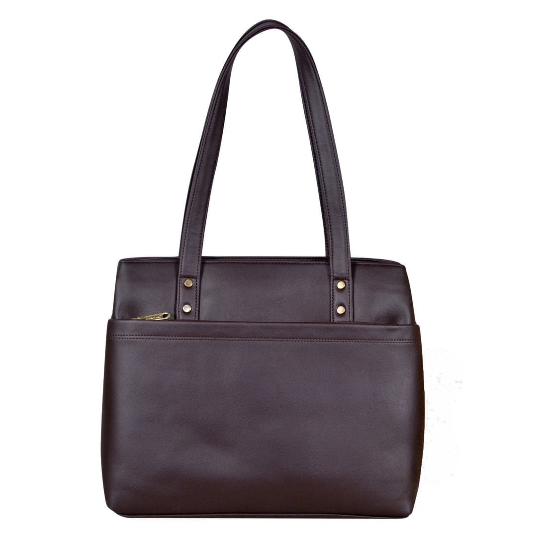 Dhariwal LAB-9915 Women’s Handbag | 3 Main Compartments, Side Zippers & Twin Handles | Premium PU Leather Bag