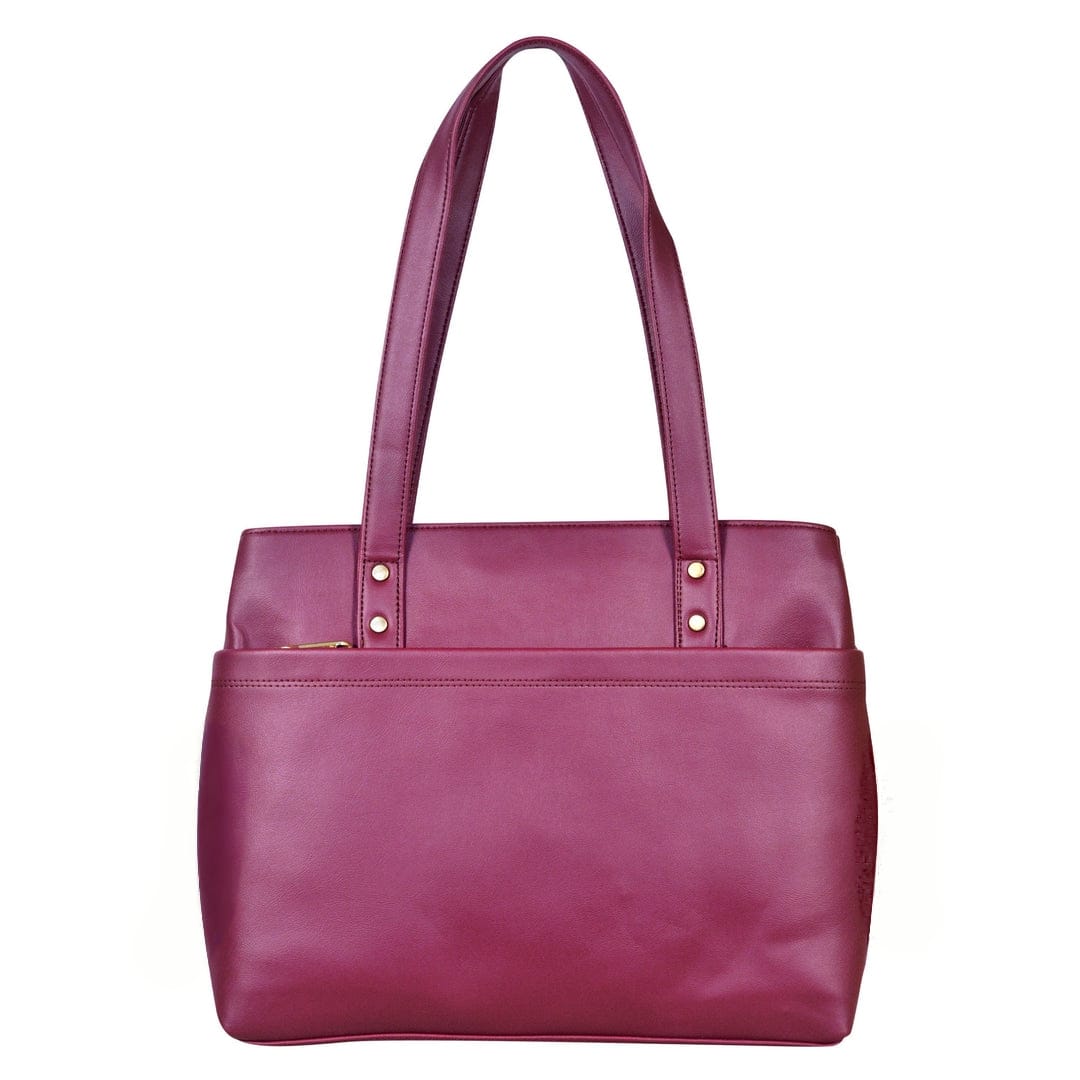 Dhariwal LAB-9915 Women’s Handbag | 3 Main Compartments, Side Zippers & Twin Handles | Premium PU Leather Bag
