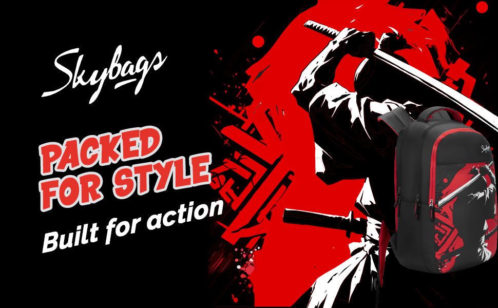 Skybags KYRO 02 SCBP KATANA RED BLACK