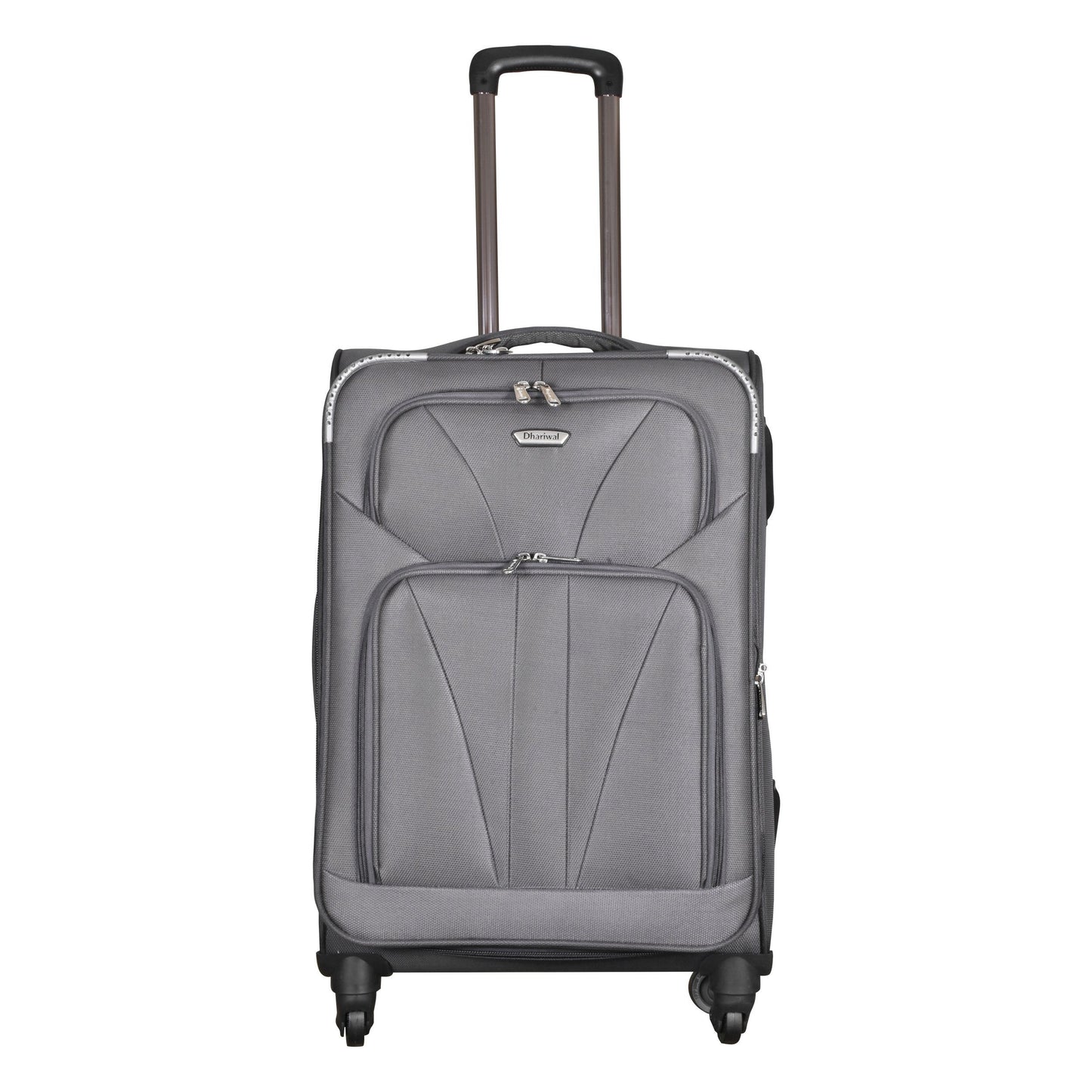 Dhariwal Expandable 4W Soft Sided Check-in Trolley Suitcase 24 inch/70 cms 86L SC-808 Suitcases Mohanlal Jain (Dhariwal Bags)
