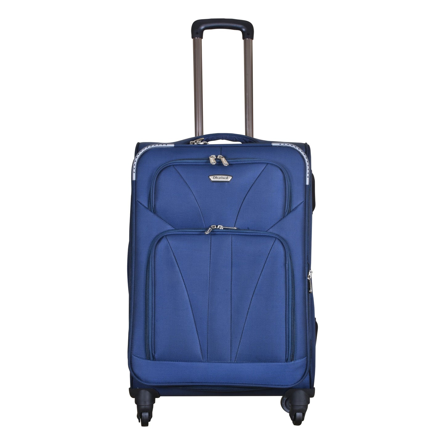 Dhariwal Expandable 4W Soft Sided Check-in Trolley Suitcase 24 inch/70 cms 86L SC-808 Suitcases Mohanlal Jain (Dhariwal Bags)