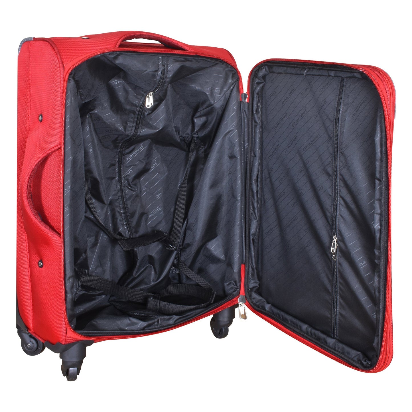 Dhariwal Expandable 4W Soft Sided Check-in Trolley Suitcase 24 inch/70 cms 86L SC-808 Suitcases Mohanlal Jain (Dhariwal Bags)