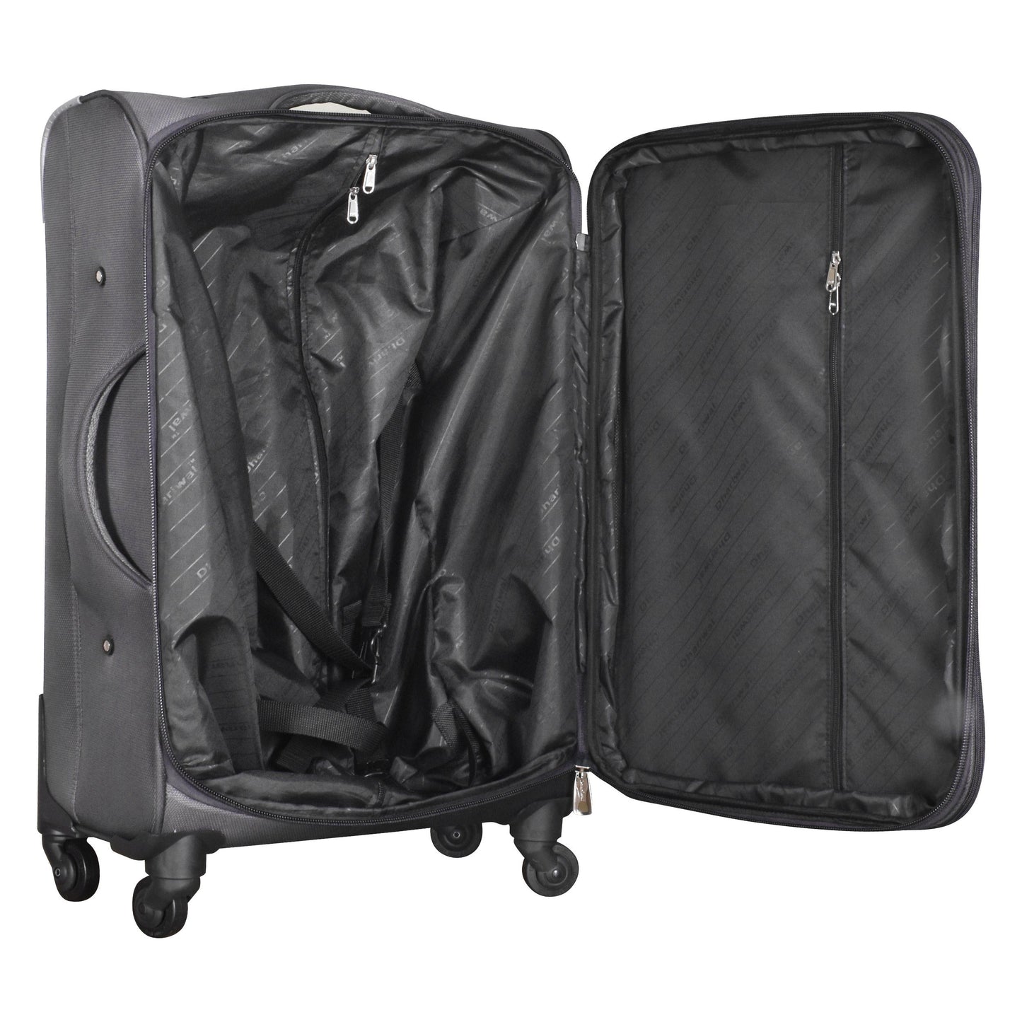 Dhariwal Expandable 4W Soft Sided Check-in Trolley Suitcase 24 inch/70 cms 86L SC-808 Suitcases Mohanlal Jain (Dhariwal Bags)