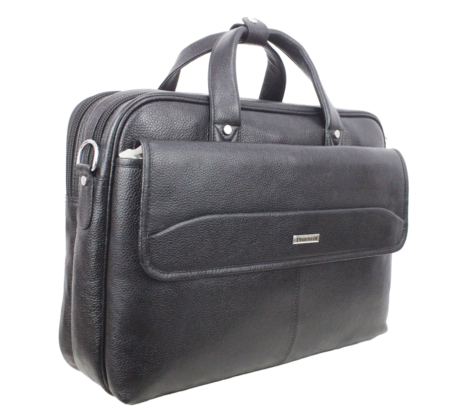Dhariwal Genuine Leather Laptop Bag File Messenger Bag with Strap upto 17 Inch | Laptop Bag for Men EB-616 Executive Bags Dhariwal Bags