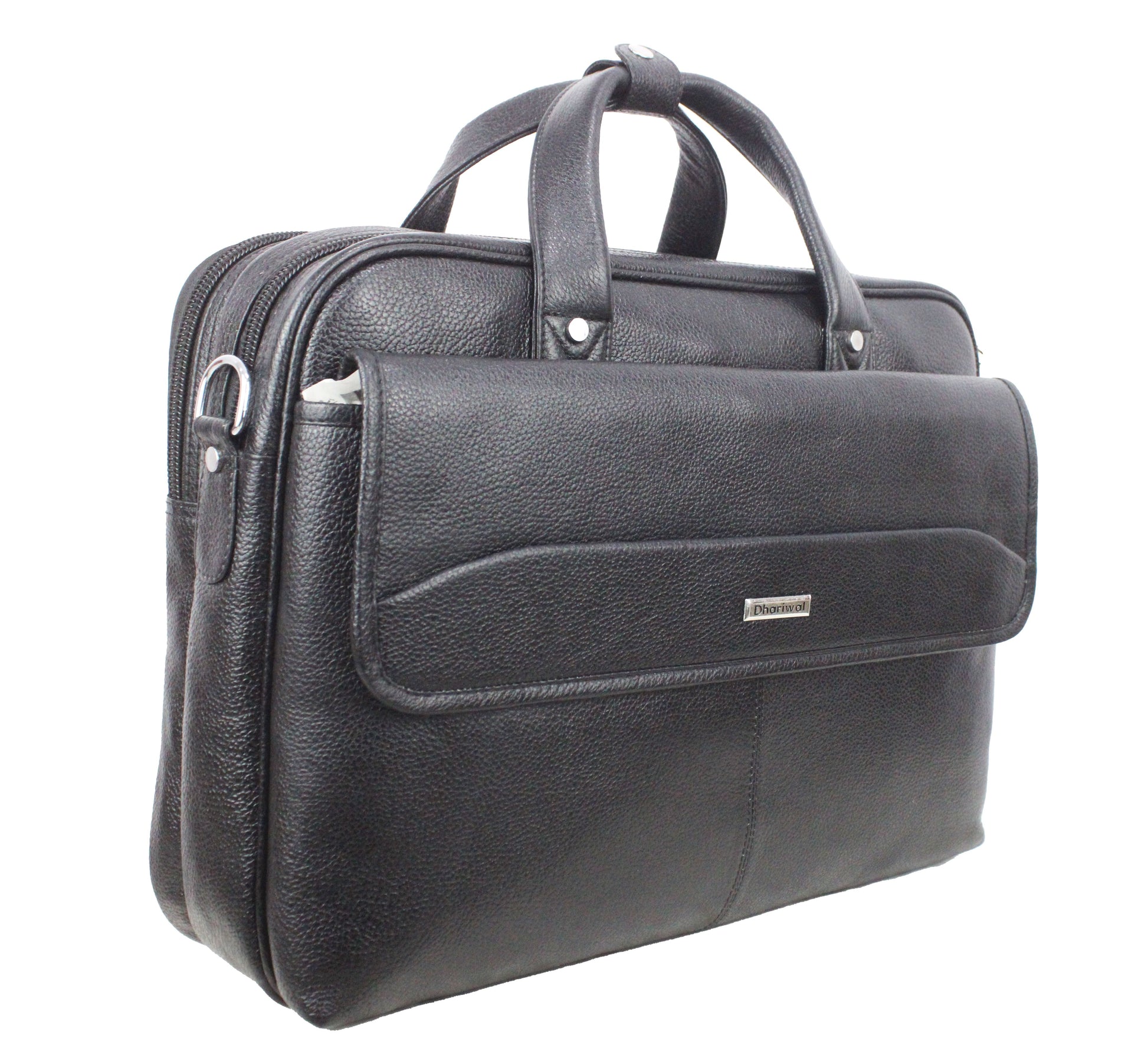Dhariwal Genuine Leather Laptop Bag File Messenger Bag with Strap upto 17 Inch | Laptop Bag for Men EB-616 Executive Bags Dhariwal Bags