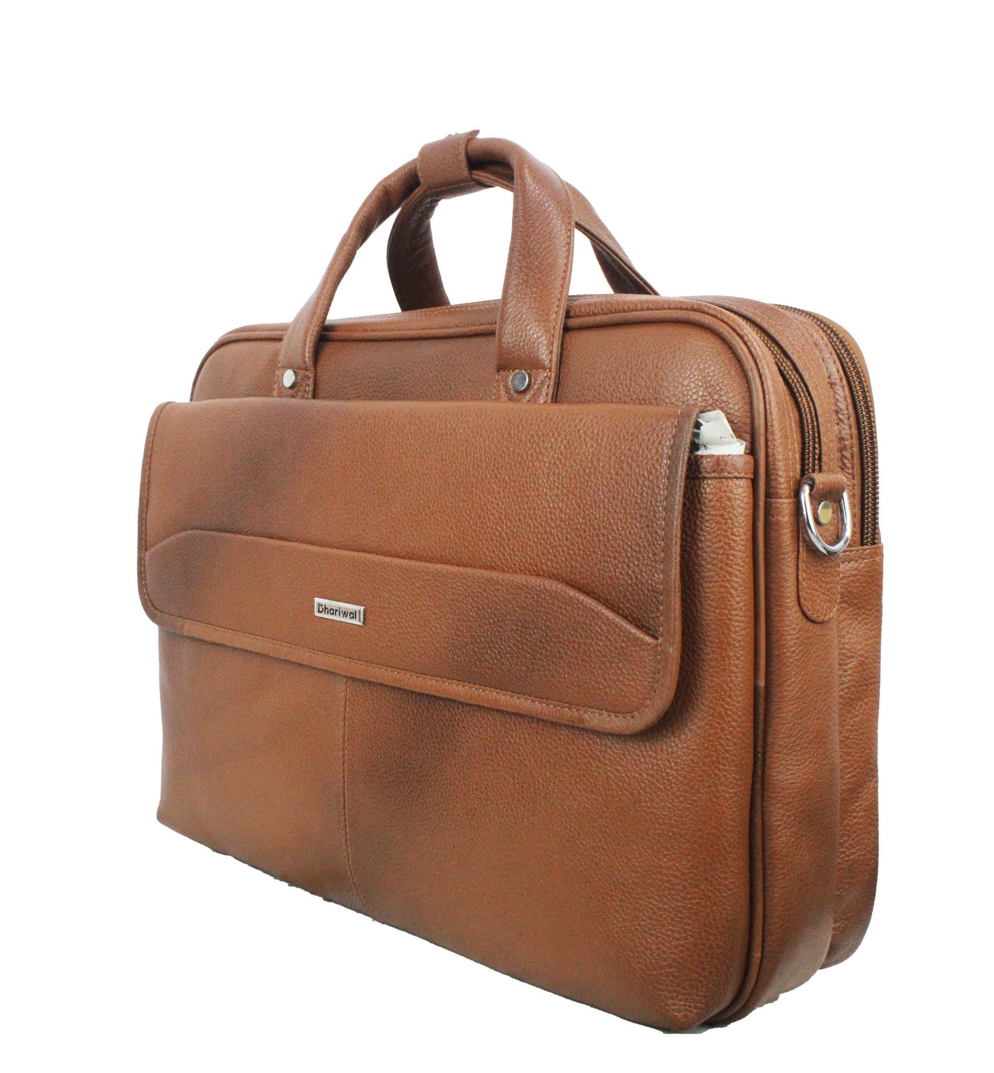 Dhariwal Genuine Leather Laptop Bag File Messenger Bag with Strap upto 17 Inch | Laptop Bag for Men EB-616 Executive Bags Dhariwal Bags