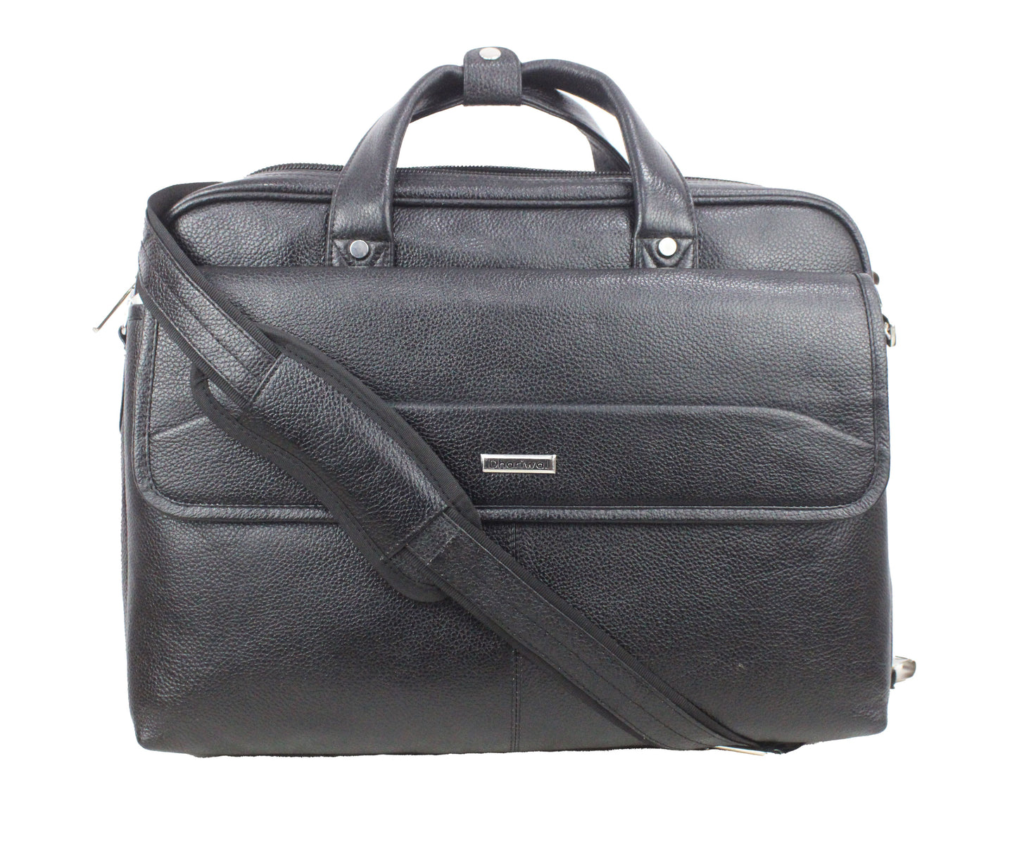 Dhariwal Genuine Leather Laptop Bag File Messenger Bag with Strap upto 17 Inch | Laptop Bag for Men EB-616 Executive Bags Dhariwal Bags