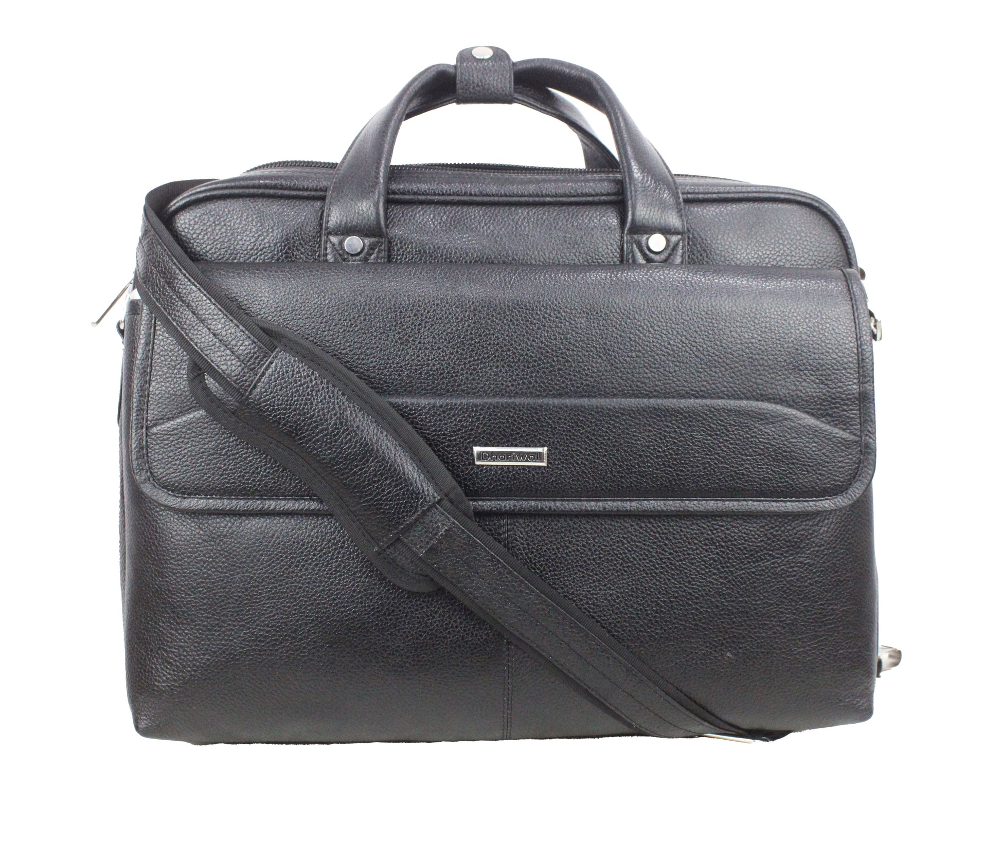 Dhariwal Genuine Leather Laptop Bag File Messenger Bag with Strap upto 17 Inch | Laptop Bag for Men EB-616 Executive Bags Dhariwal Bags
