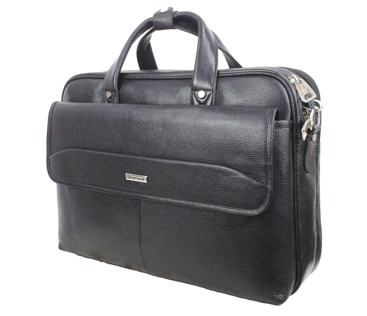 Dhariwal Genuine Leather Laptop Bag File Messenger Bag with Strap upto 17 Inch | Laptop Bag for Men EB-616 Executive Bags Dhariwal Bags