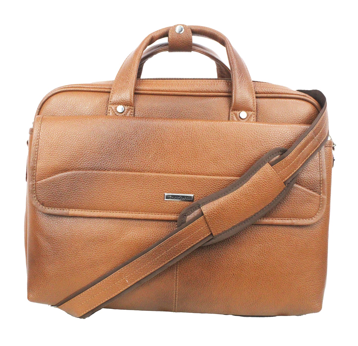 Dhariwal Genuine Leather Laptop Bag File Messenger Bag with Strap upto 17 Inch | Laptop Bag for Men EB-616 Executive Bags Dhariwal Bags