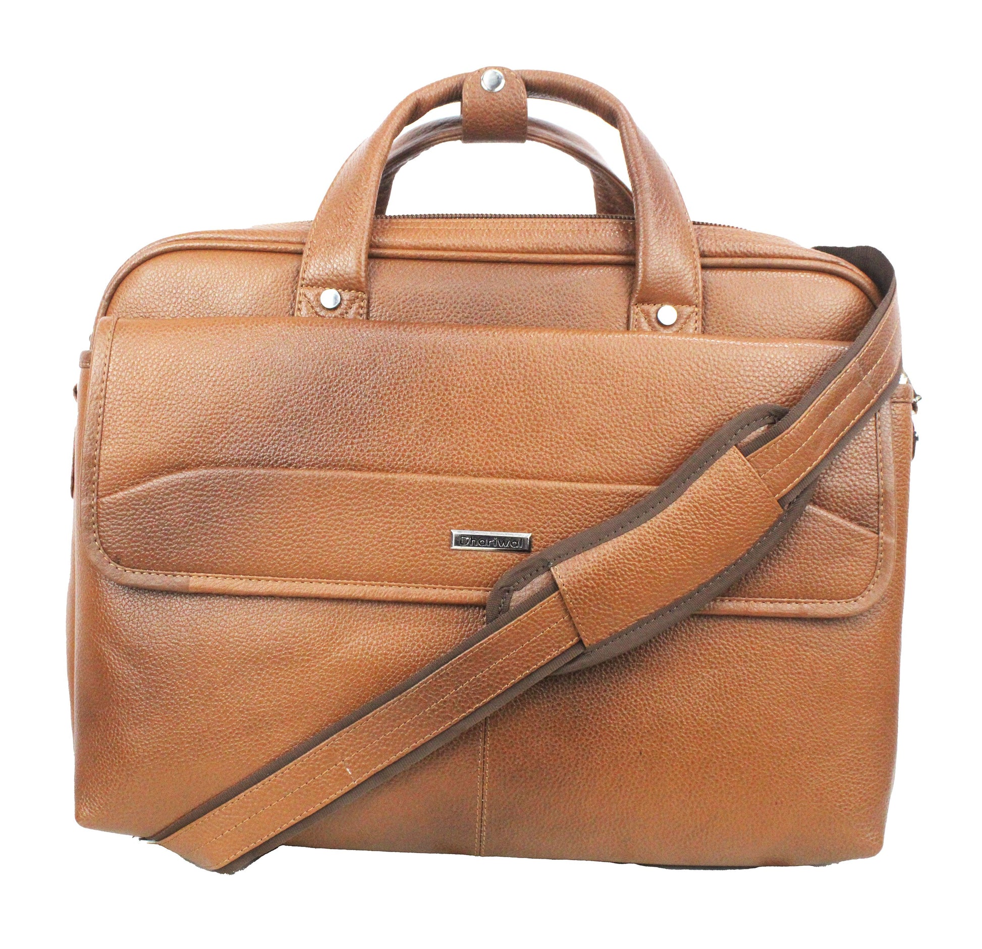 Dhariwal Genuine Leather Laptop Bag File Messenger Bag with Strap upto 17 Inch | Laptop Bag for Men EB-616 Executive Bags Dhariwal Bags