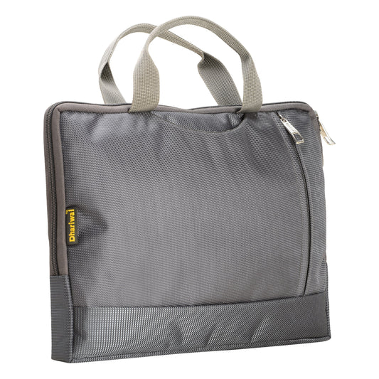 Dhariwal Laptop Bag Sleeve Messenger Bag for Laptop MacBook|Adjustable Strap, Pocket 1680 Matty 13|14|15.6|17.6 inches EB-609 Executive Bags Dhariwal Upto 15.6 inches Grey