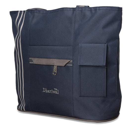 Dhariwal Matty Twin Handle Ladies Shopping Bag, Vanity Bag for Carriage, Travel, Casual,Outdoor Shopping Bags Mohanlal Jain (Dhariwal Bags) Blue