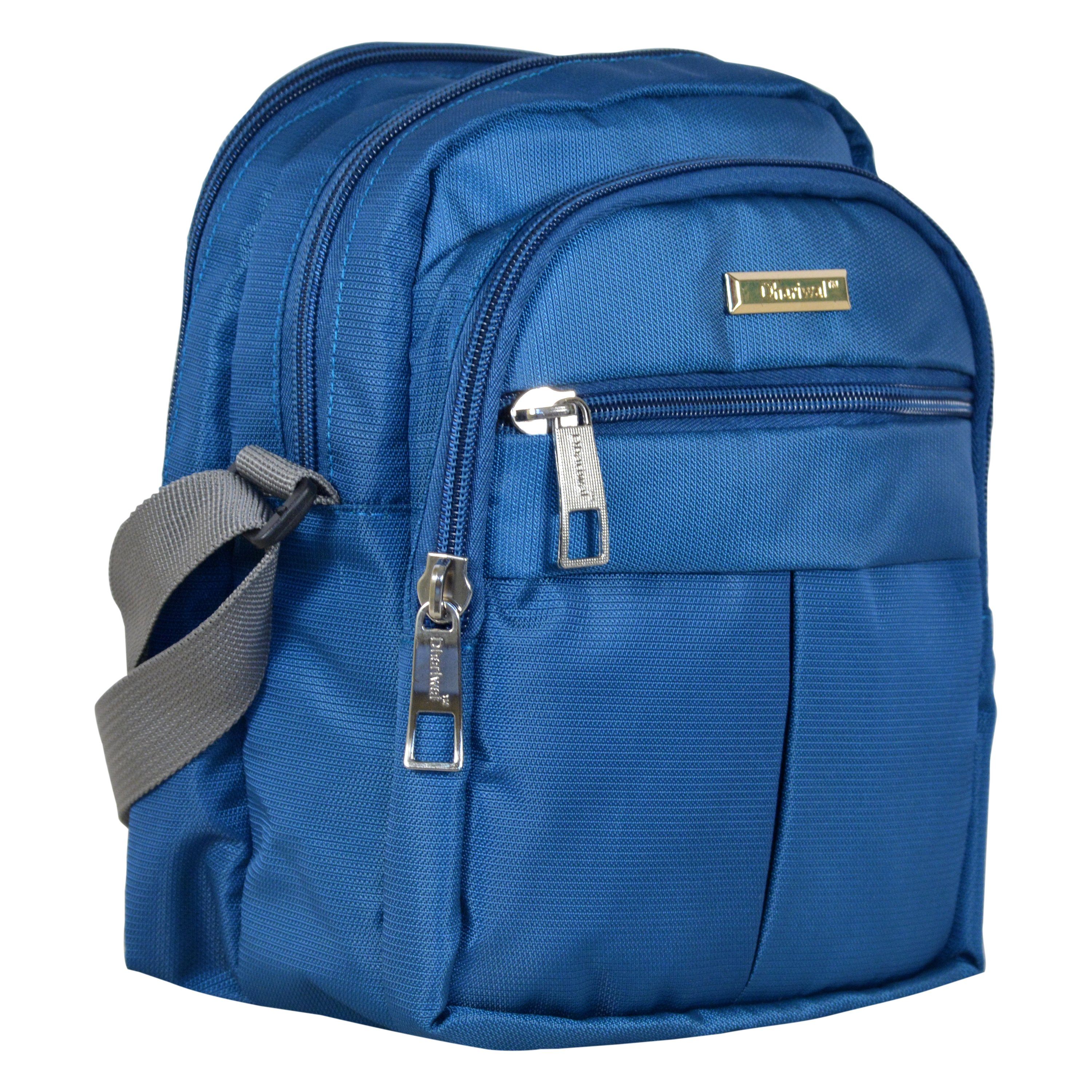 Men Messenger Bag Adjustable Strap Large Capacity Sling Pack Multi Pockets  Waterproof Crossbody Shoulder Bag Satchel Purse for Outdoor,Blue