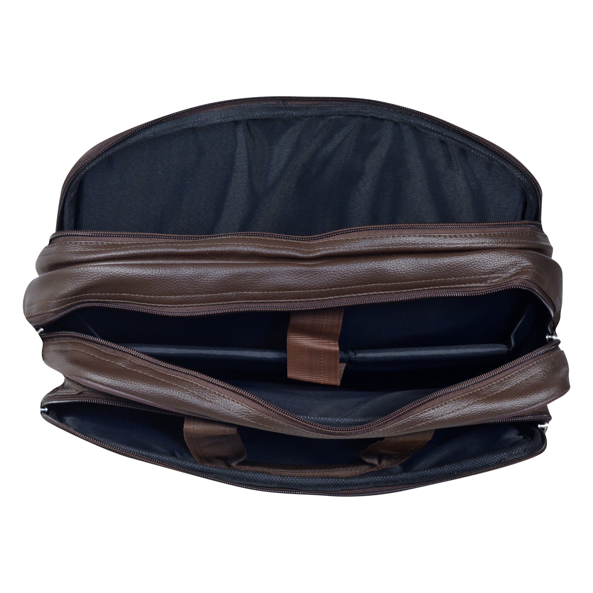 Foam File Messenger Bag 16 Inch Brown Faux Leather Office Bag | Laptop Bag for Men EB-611 Executive Bags Dhariwal
