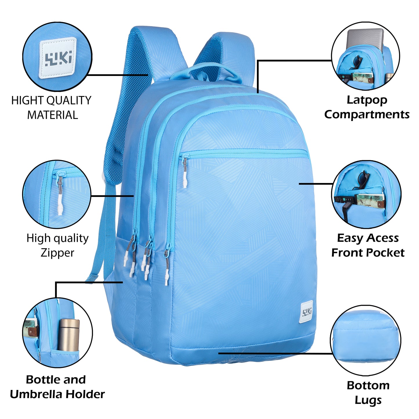 Wildcraft Wiki 45L Laptop Backpack College | School | Office & Travel Bag For Men And Women
