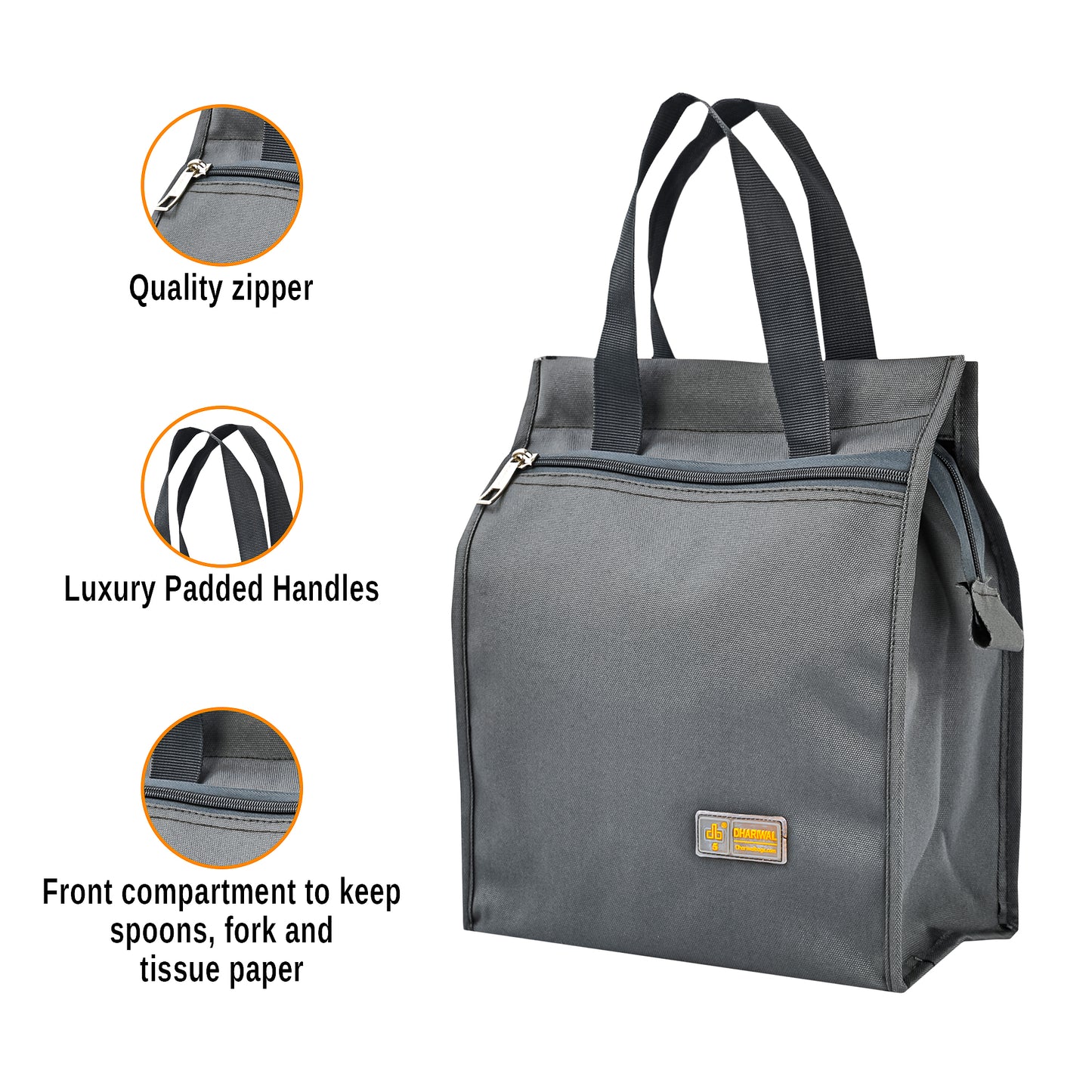 थैली नंबर 5 टिफिन बैग 15in x 11in x 6in TB-404 - रेलवे रनिंग स्टाफ - बड़ा 