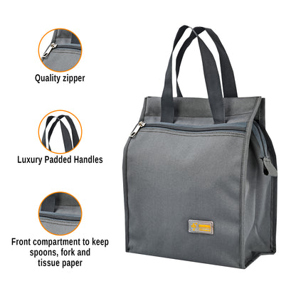 थैली नंबर 5 टिफिन बैग 15in x 11in x 6in TB-404 - रेलवे रनिंग स्टाफ - बड़ा 