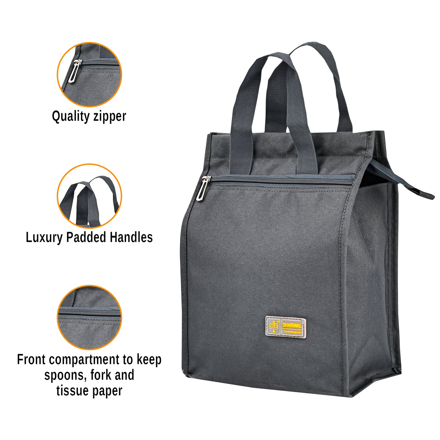 थैली नंबर 4 टिफिन बैग 14in x 10in x 6in TB-403 - मध्यम 