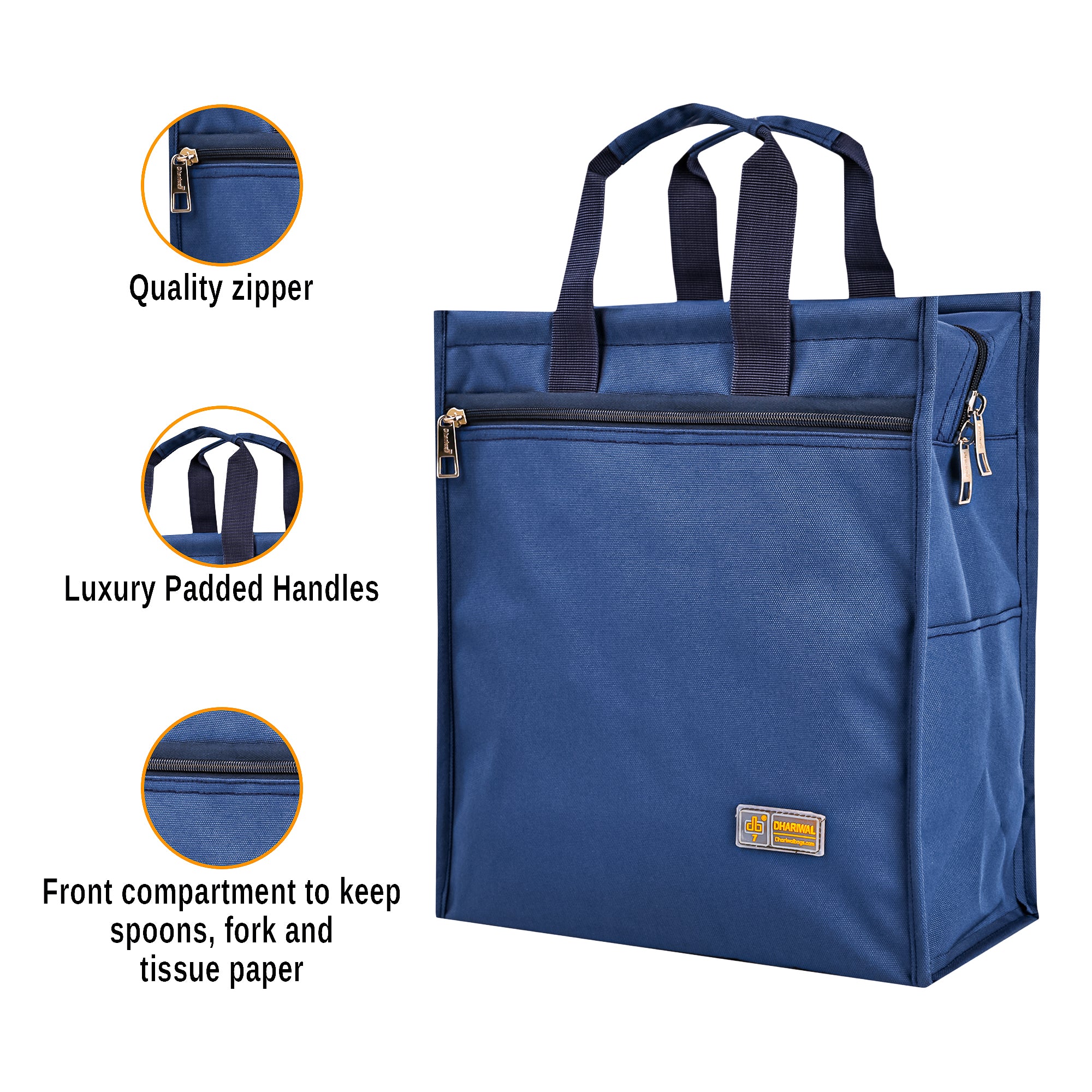 Elle Thaili No 7 टिफिन बैग 15in x 14in x 7in TB-412 - रेलवे रनिंग स्टाफ - जंबो 