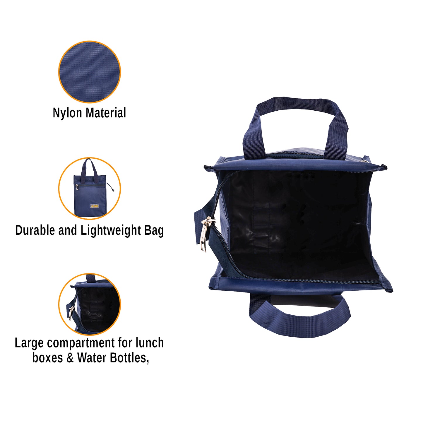 थैली नंबर 2 टिफिन बैग 11in x 8in x 6in TB-401 - अतिरिक्त छोटा