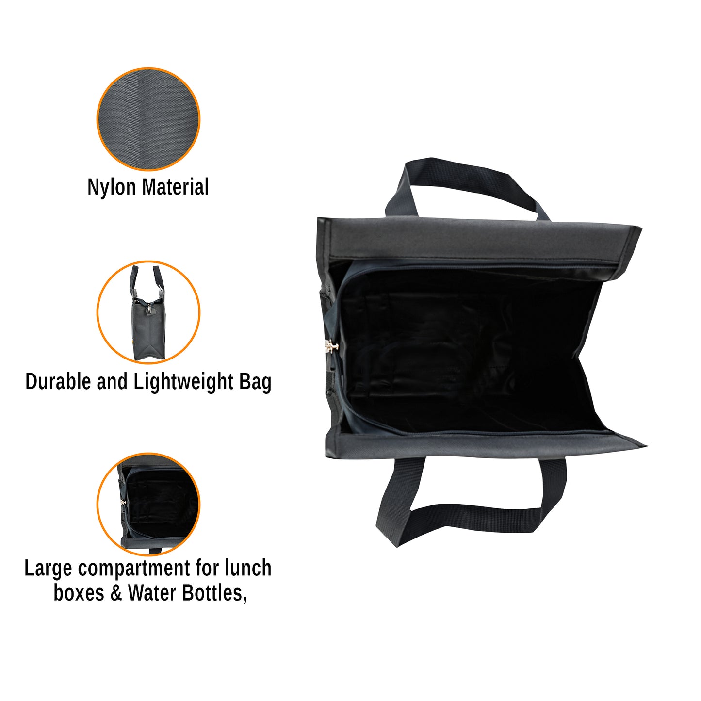 थैली नंबर 5 टिफिन बैग 15in x 11in x 6in TB-404 - रेलवे रनिंग स्टाफ - बड़ा 