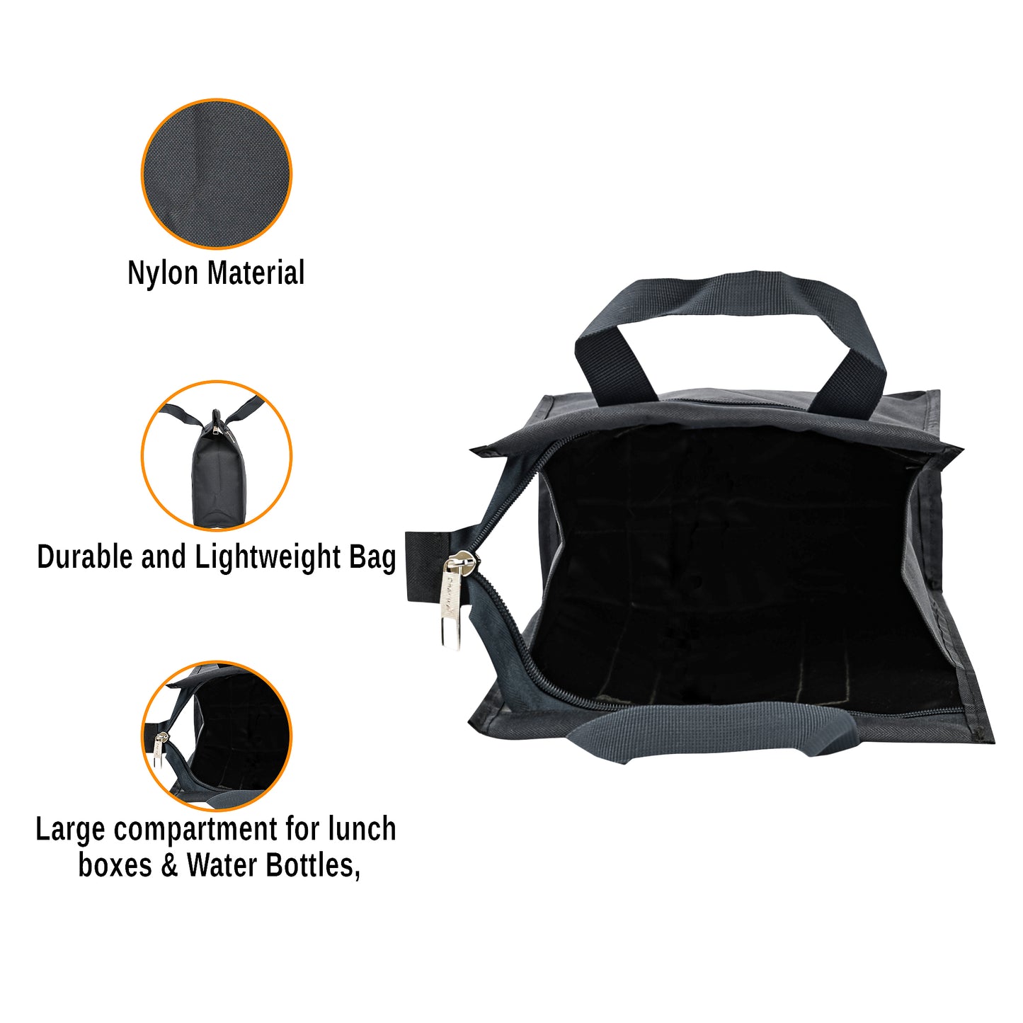 थैली नंबर 4 टिफिन बैग 14in x 10in x 6in TB-403 - मध्यम 