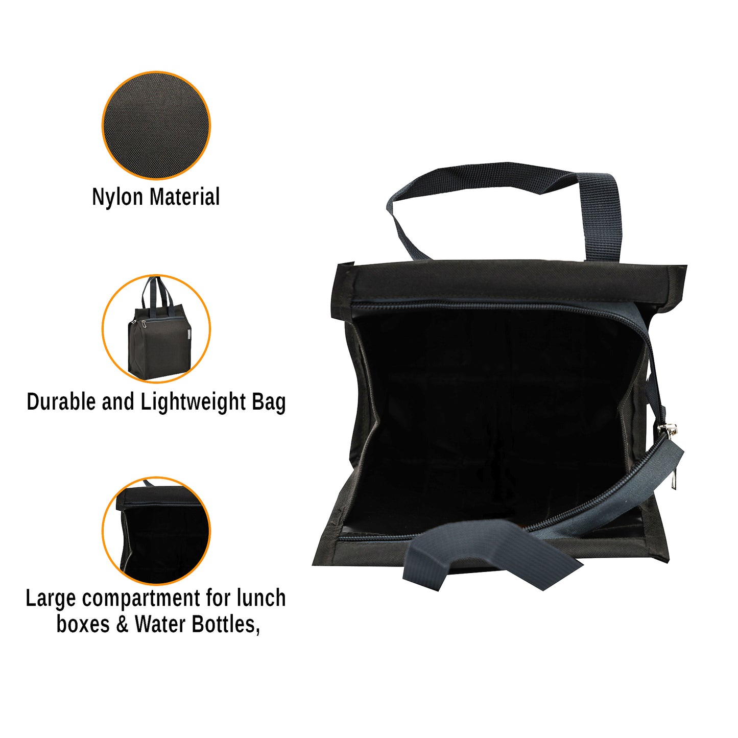 थैली नंबर 2 टिफिन बैग 11in x 8in x 6in TB-401 - अतिरिक्त छोटा