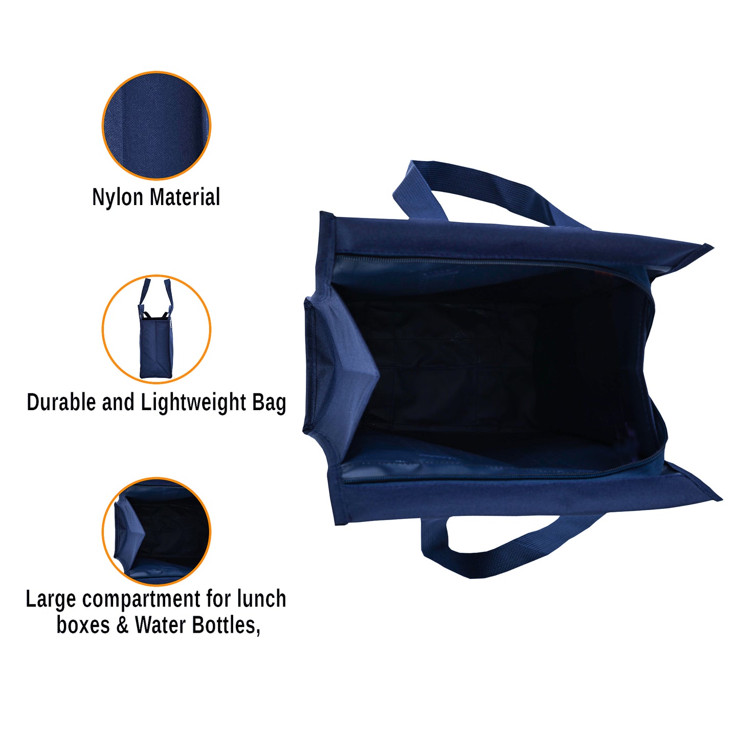 थैली नंबर 5 टिफिन बैग 15in x 11in x 6in TB-404 - रेलवे रनिंग स्टाफ - बड़ा 