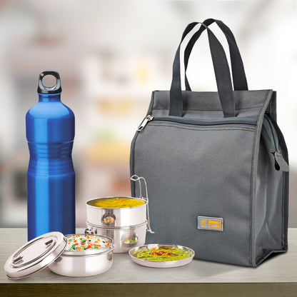 थैली नंबर 5 टिफिन बैग 15in x 11in x 6in TB-404 - रेलवे रनिंग स्टाफ - बड़ा 