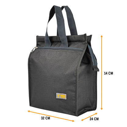 थाली नंबर 6 टिफिन बैग 16 इंच x 13 इंच x 6 इंच टीबी-405 - रेलवे रनिंग स्टाफ - अतिरिक्त बड़ा 